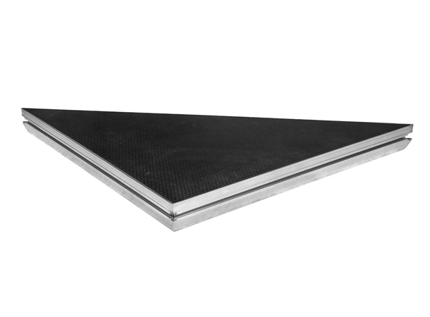 Stagedex Basicline deck triangle 100x100cm, Black coated