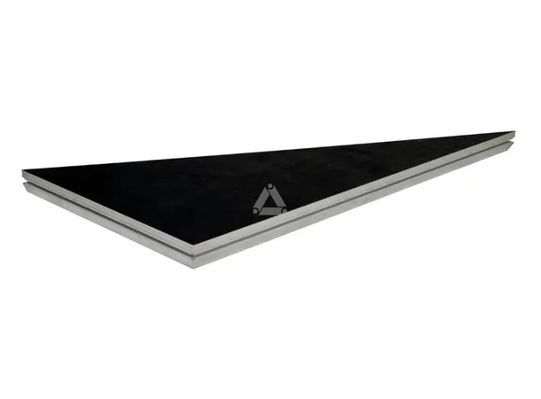 Stagedex Basicline deck triangle left 200x100cm, Black coated