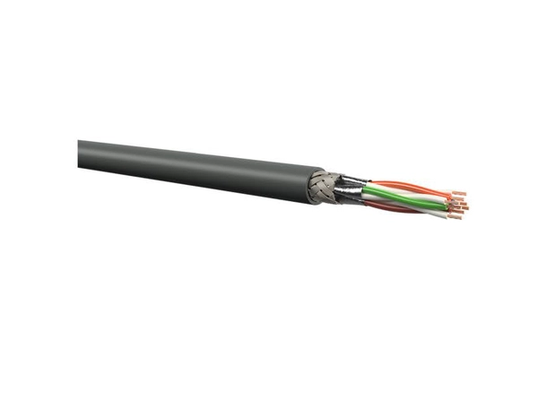 PROkabel CAT 7 PUR cable BLACK 4x2xAWG 26/7, 7,3mm, BULK