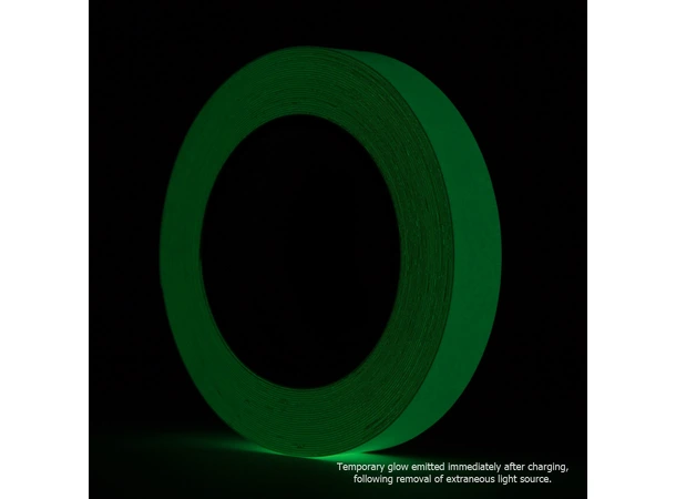 Le Mark Pro Glow tape Selvlysende/Etterlysende Grønn 24mm X 5m