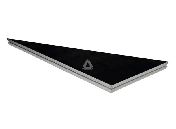 Stagedex Basicline deck triangle right 200x100cm, Black coated