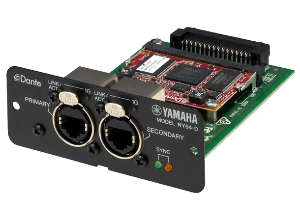 Yamaha NY64-D Dante expansion card for TF series consoles.
