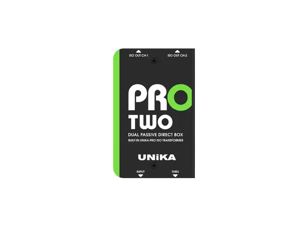 UNiKA PRO-TWO Passive DI box Passive Dual Line DI Box with Custom ISO