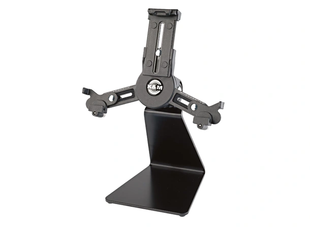 K&M 19797 Tablet PC table stand, Black Table Stand with Universal Tablet Holder