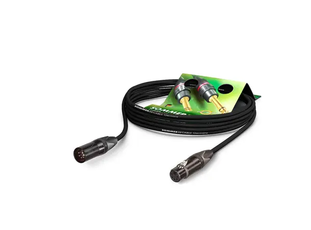 SC-B2Y7U DMX-kabel, 25m, sort 5-pin, XLR / XLR, NEUTRIK, Med krymp