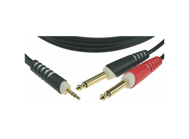Klotz Y-kabel, St.minijack - 2xJACK 3 meter